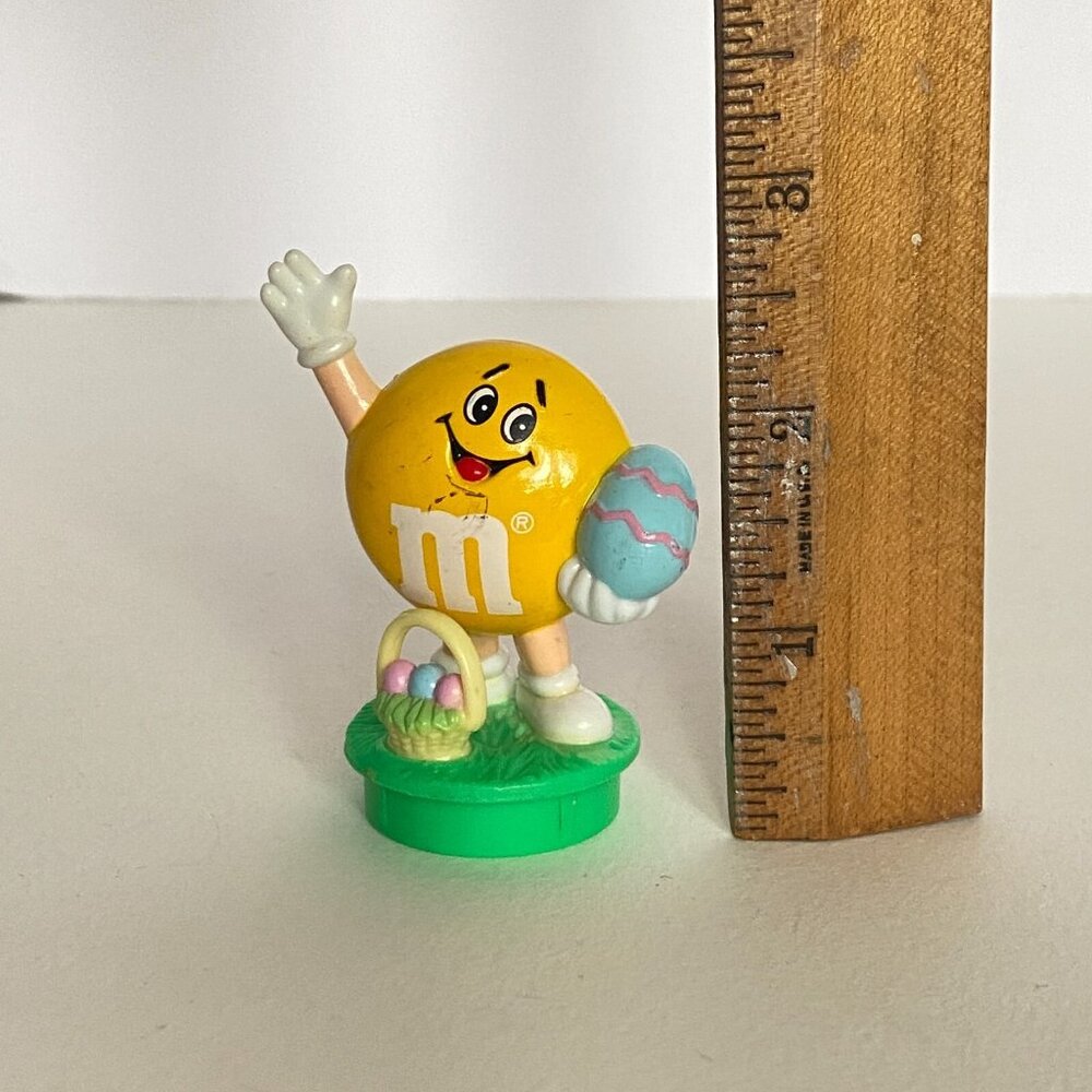 1992 M&M Yellow Easter Basket Eggs Candy Tube Topper 01D - Picture 8 of 8